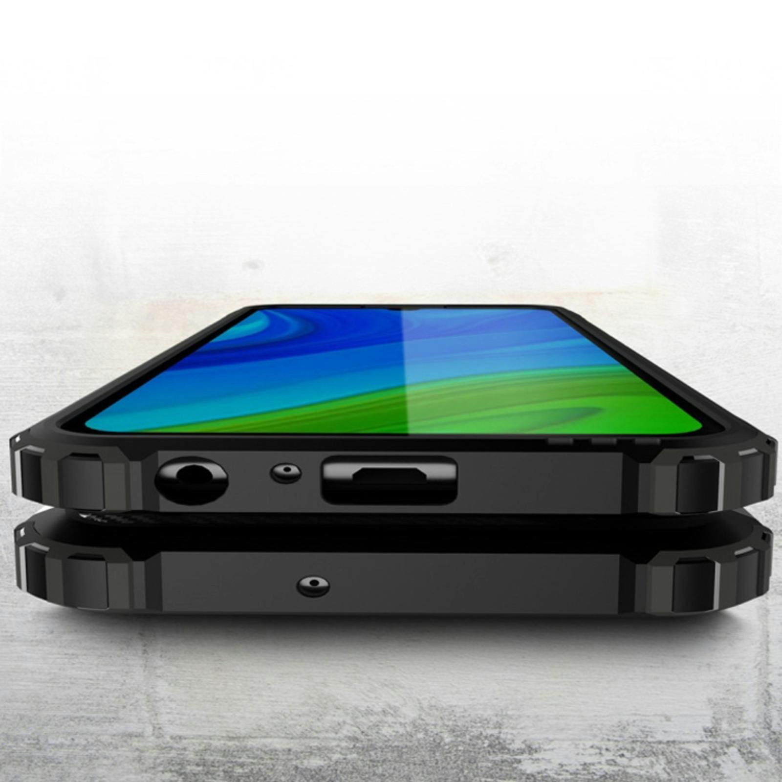 CaseBody Huawei P Smart 2020 Shockproof Hoesje Steel Armor Zilver