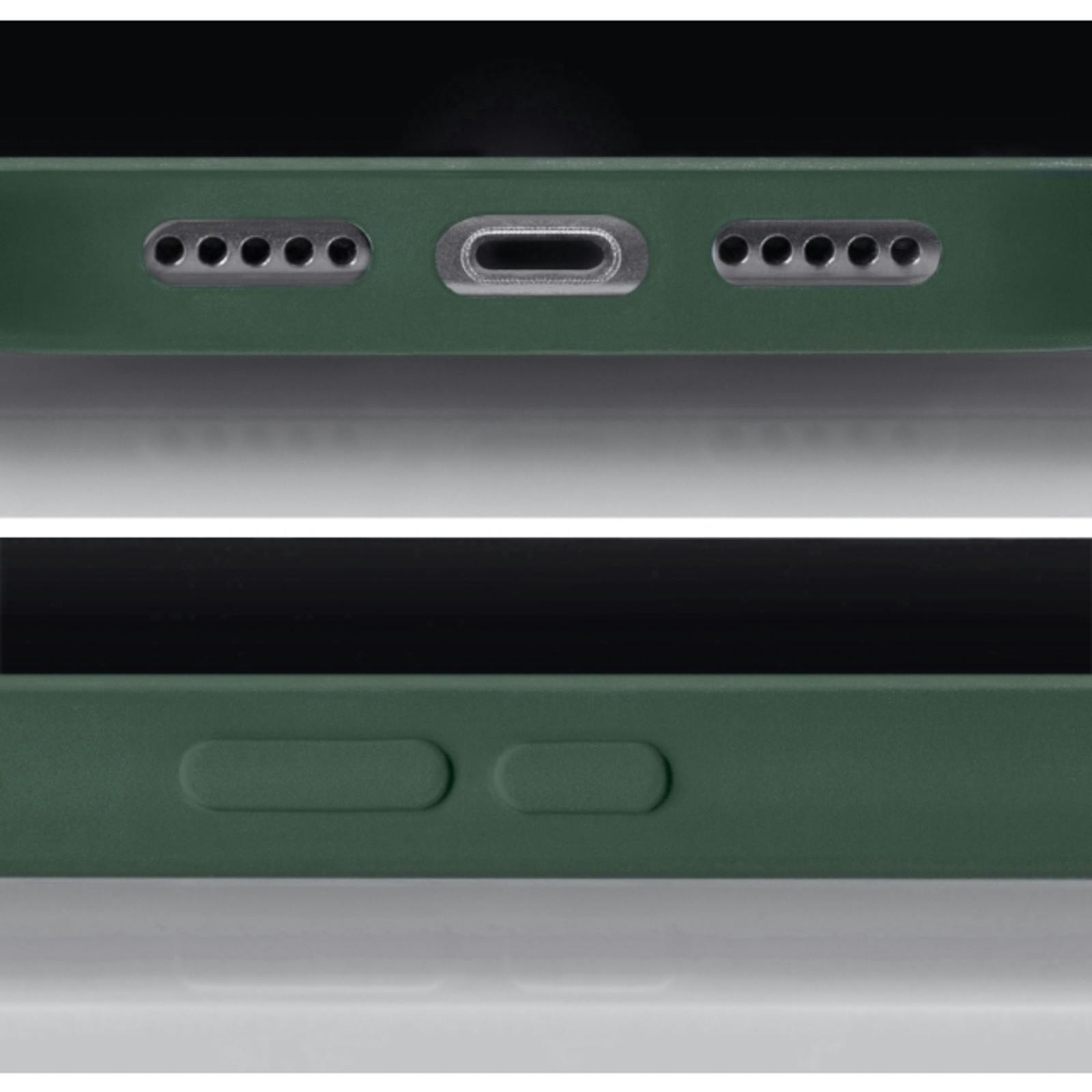 Mobilize iPhone 14 Pro Max Rubber Siliconen (TPU) Hoesje Matt Groen