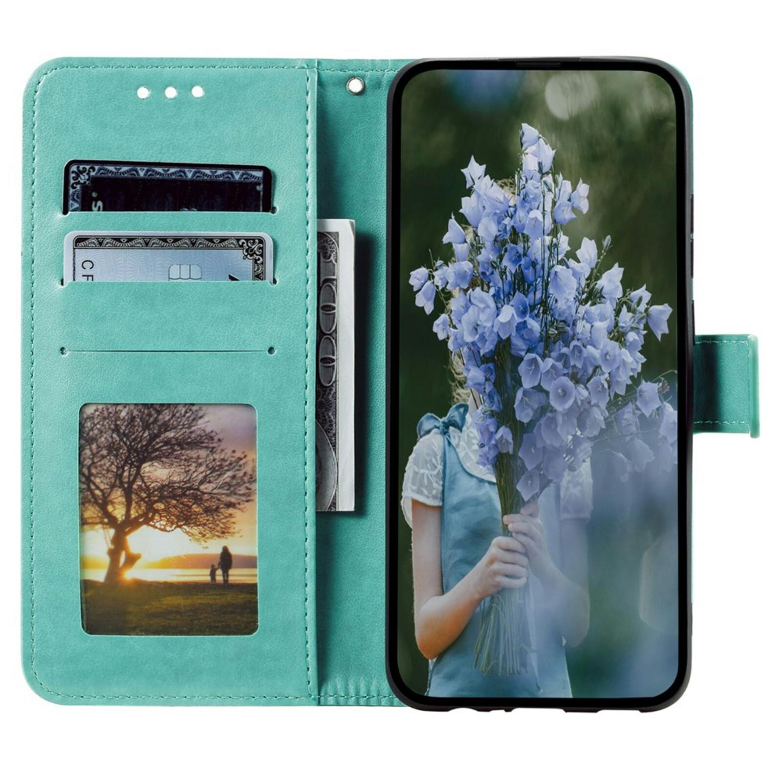 Comfycase Motorola Moto G17 Power Mandala Wallet Groen