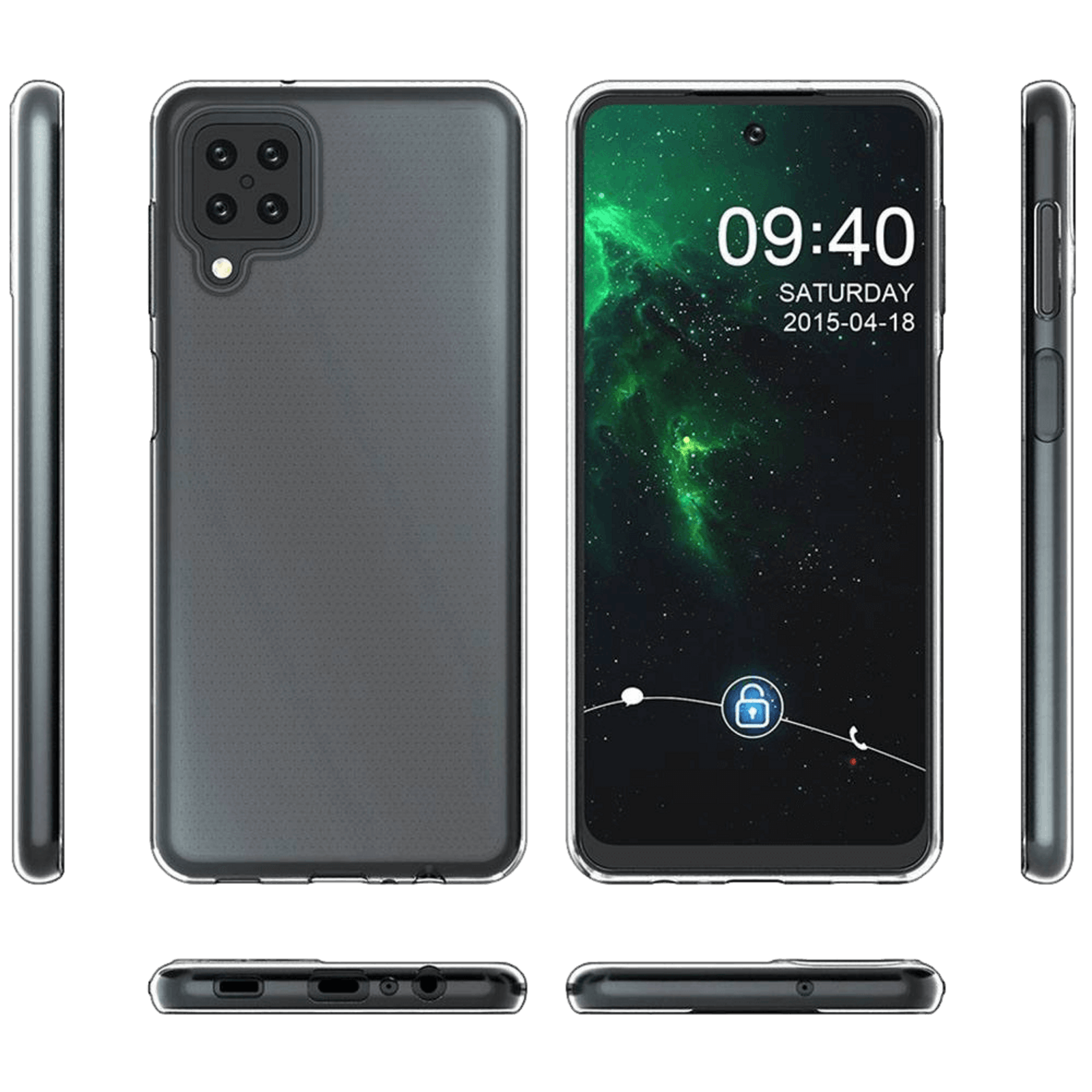 Mocaa Samsung Galaxy A12 Slank Telefoonhoesje Transparant