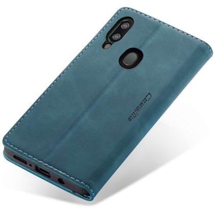 Caseme Galaxy A20e Retro Wallet Case Blue
