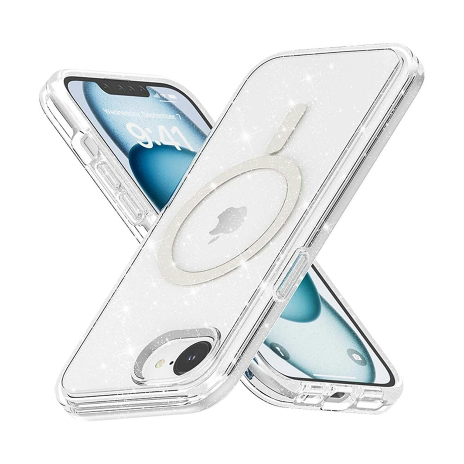 Mocaa Apple iPhone 16e Glitz Magsafe Beschermhoesje Transparant