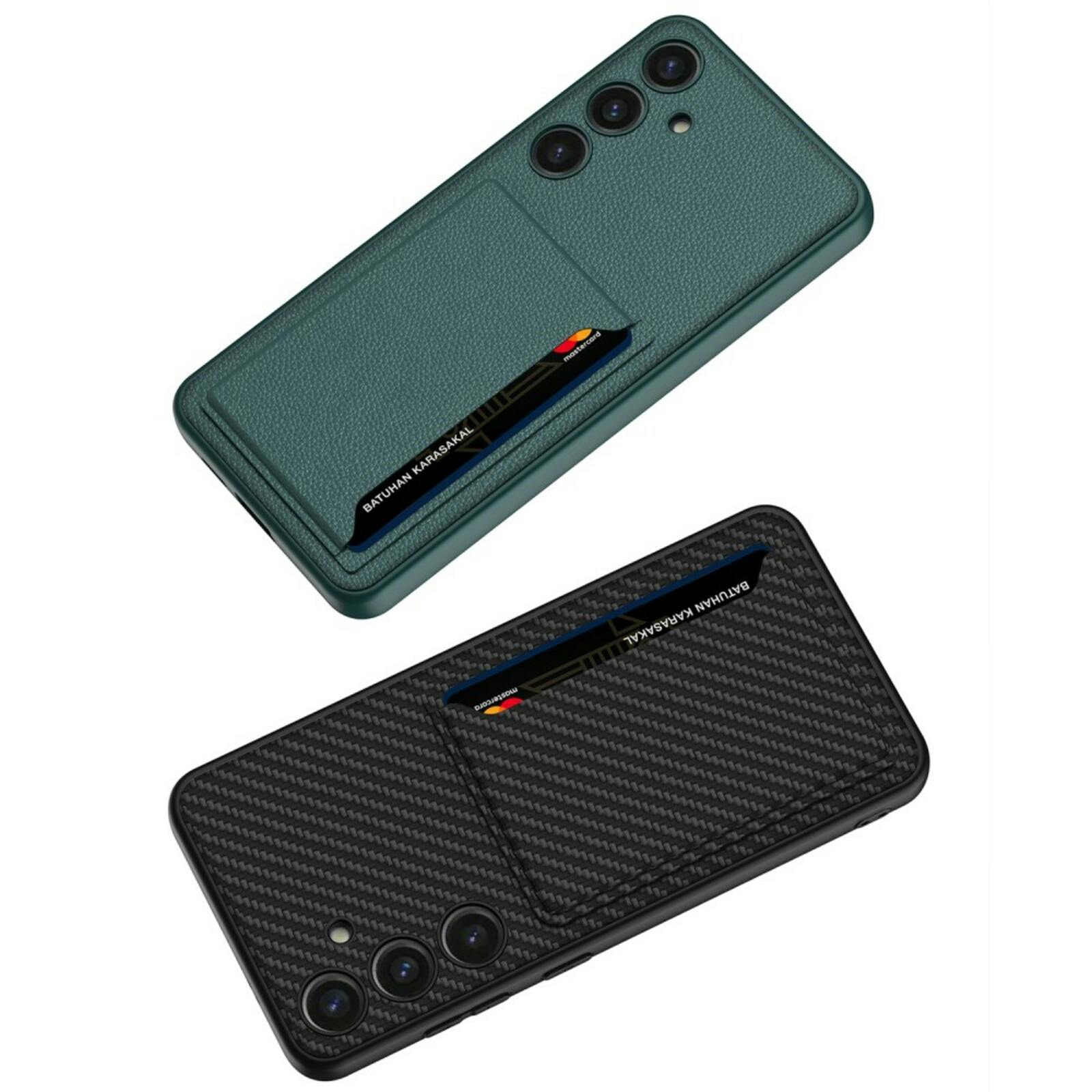 GKK Samsung Galaxy S24 Drop Proof Hoesje met Pasruimte Groen