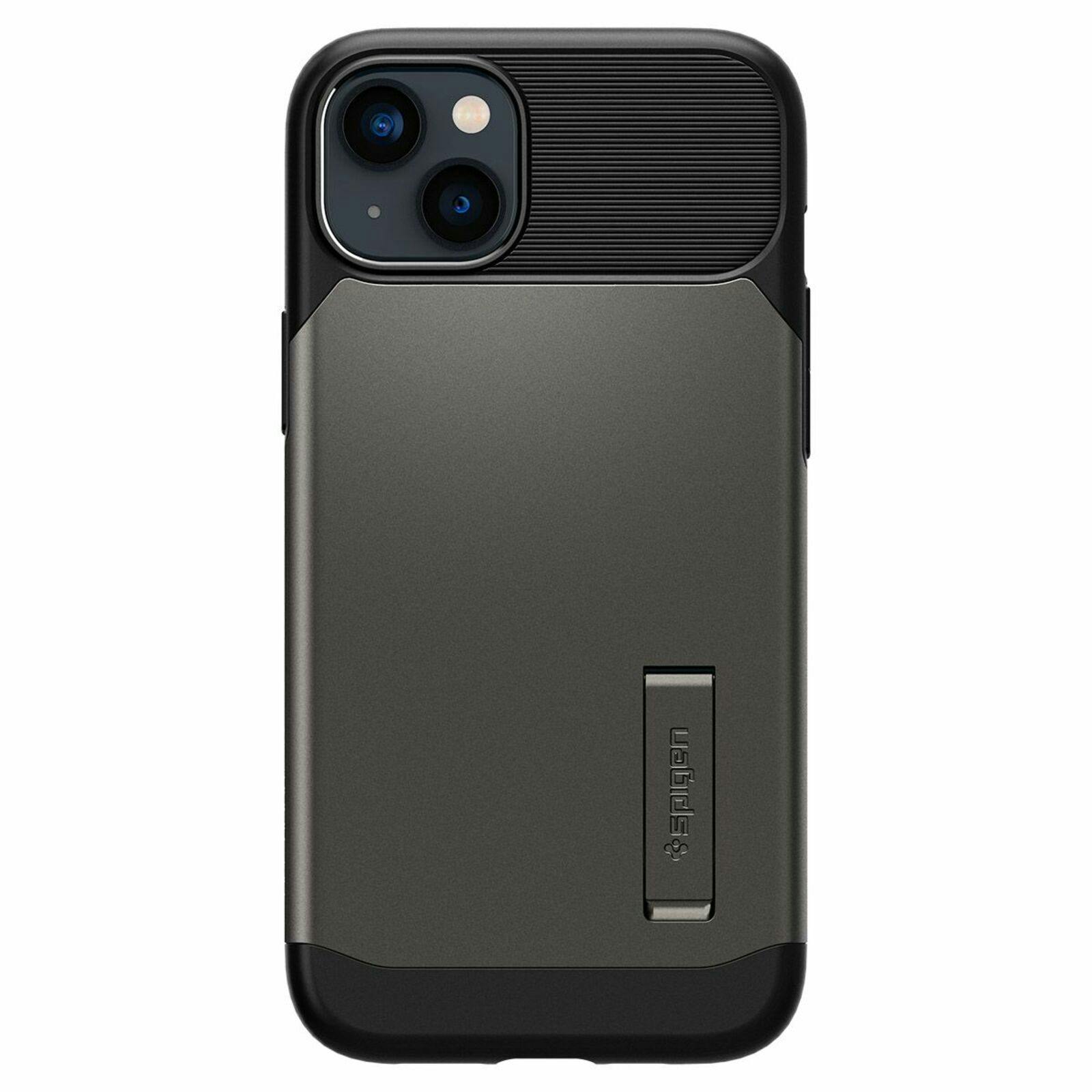 Spigen iPhone 14 Plus Gunmetal MagSafe Hoesje Zwart