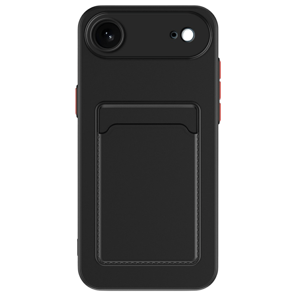 CaseBody Apple iPhone 17 Air Telefoonhoesje met Kaarthouder Zwart