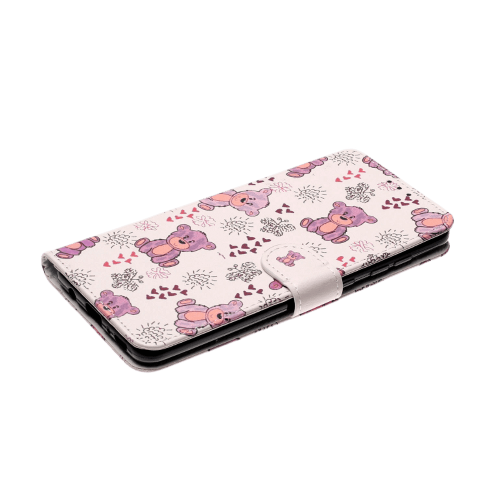 Comfycase Samsung Galaxy A41 Cutie Bears Booktype Hoesje Roze