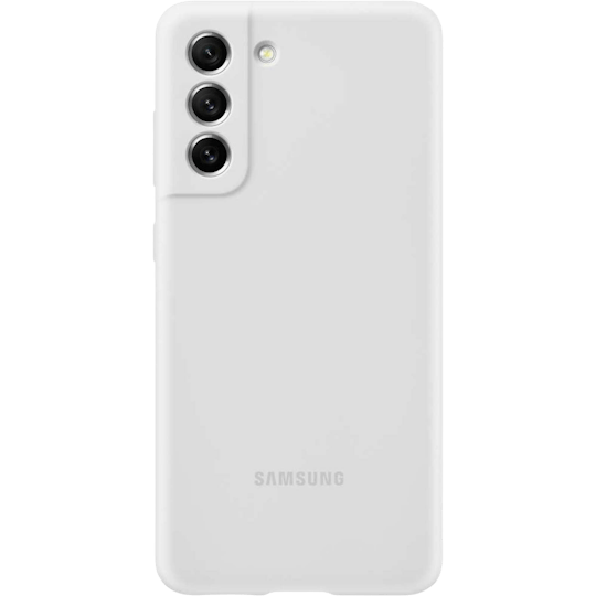 Samsung Galaxy S21 FE Siliconen Hoesje White - Voorkant