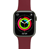 Swipez Apple Watch Siliconen Bandje Rood - Voorkant