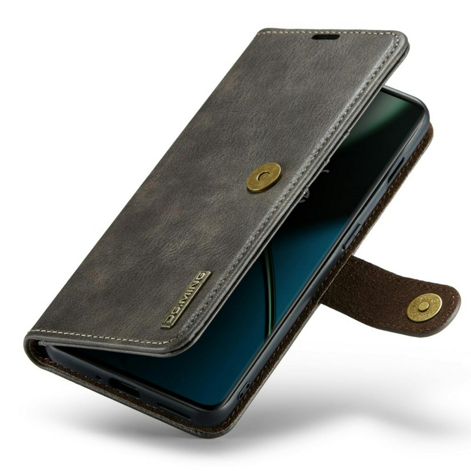 DG.MING OnePlus 11 Lederen 2-in-1 Wallet Hoesje Grijs