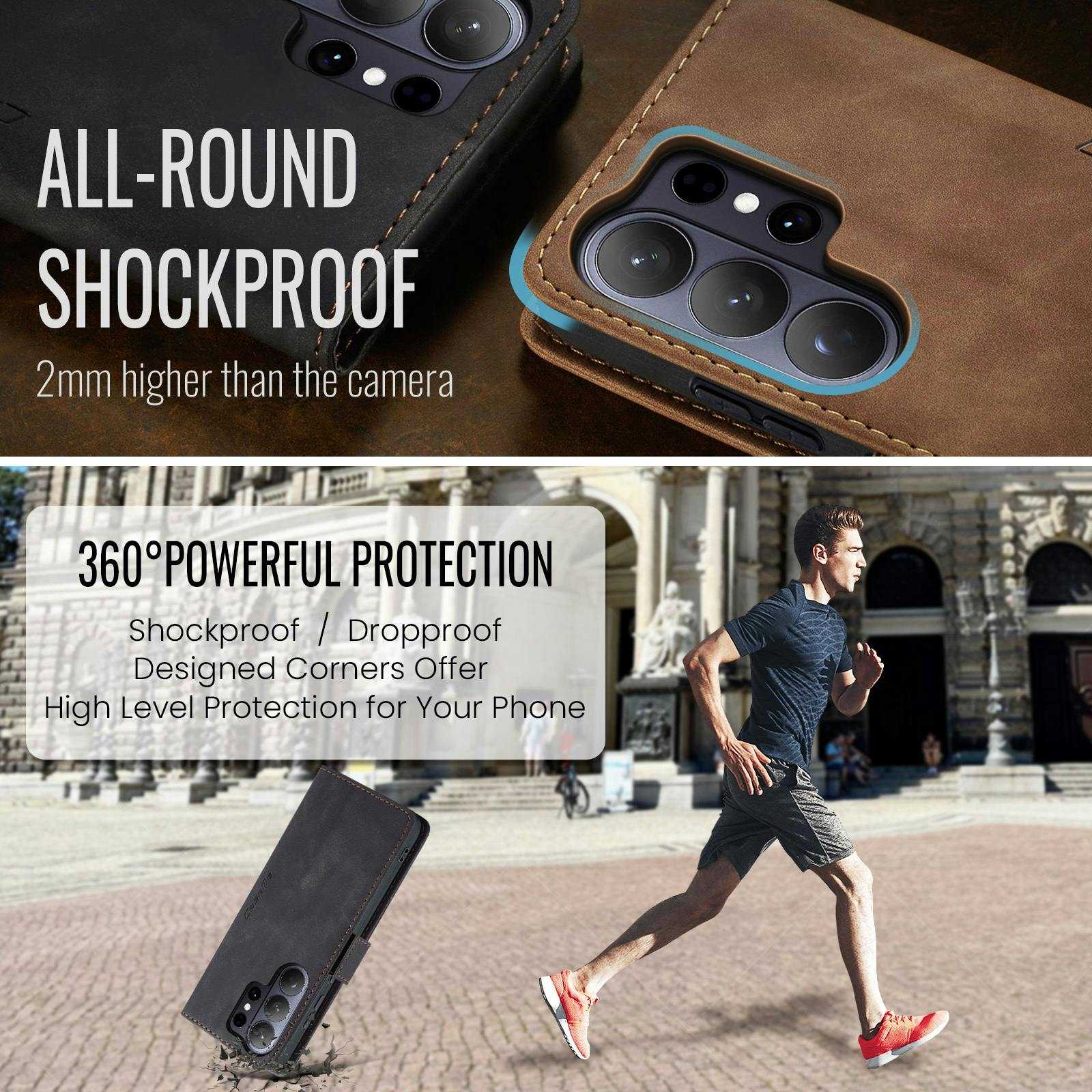 Caseme Samsung Galaxy S26 Ultra Business Bookcase Hoesje Zwart