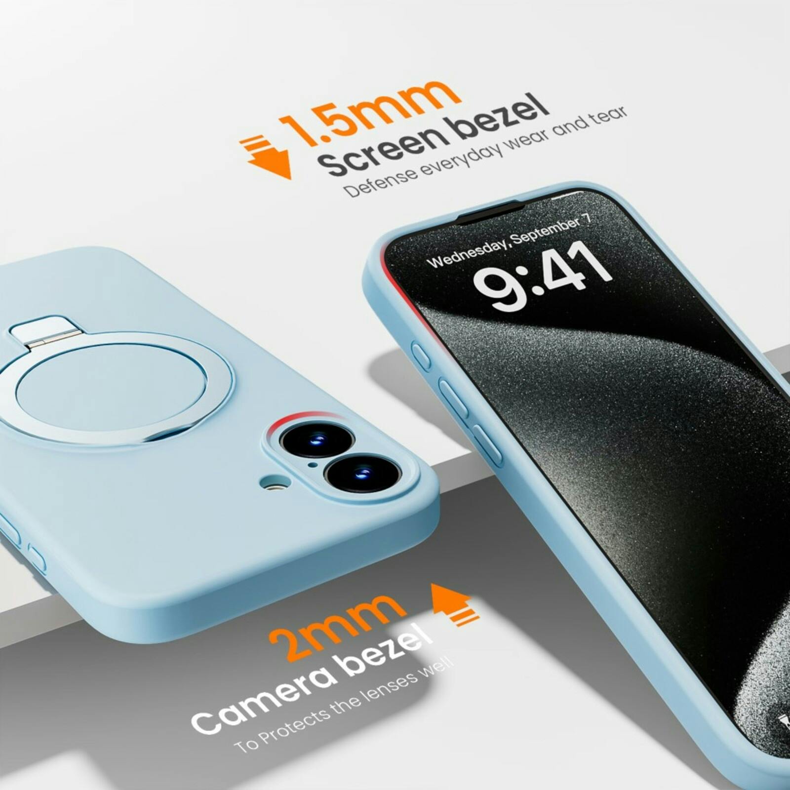 Comfycase Apple iPhone 16 MagSafe Kickstand Cover Blauw