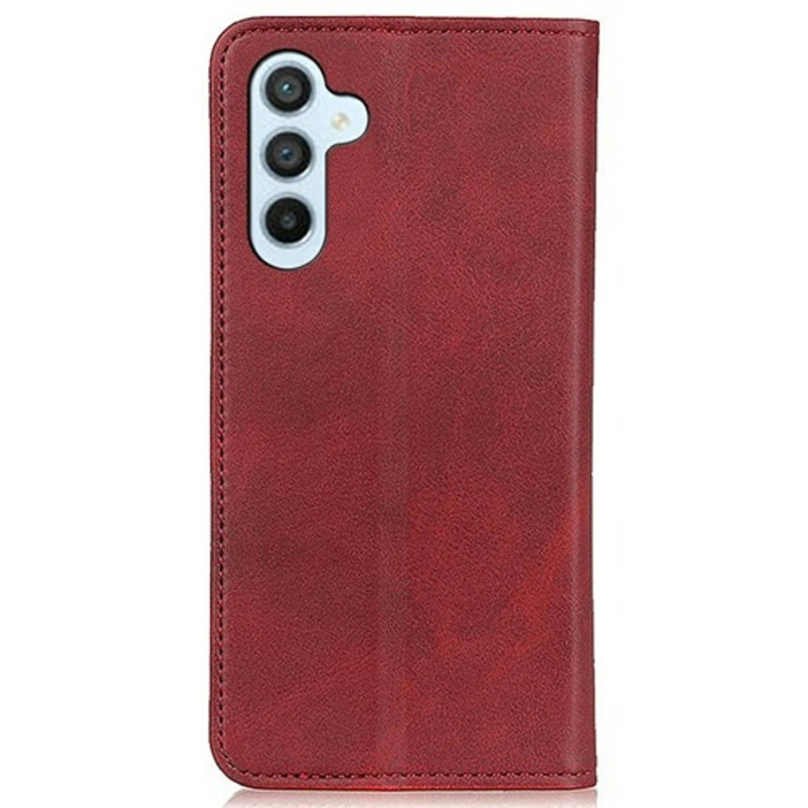 CaseBody Samsung Galaxy A56 Real Leather Wallet Hoesje Rood