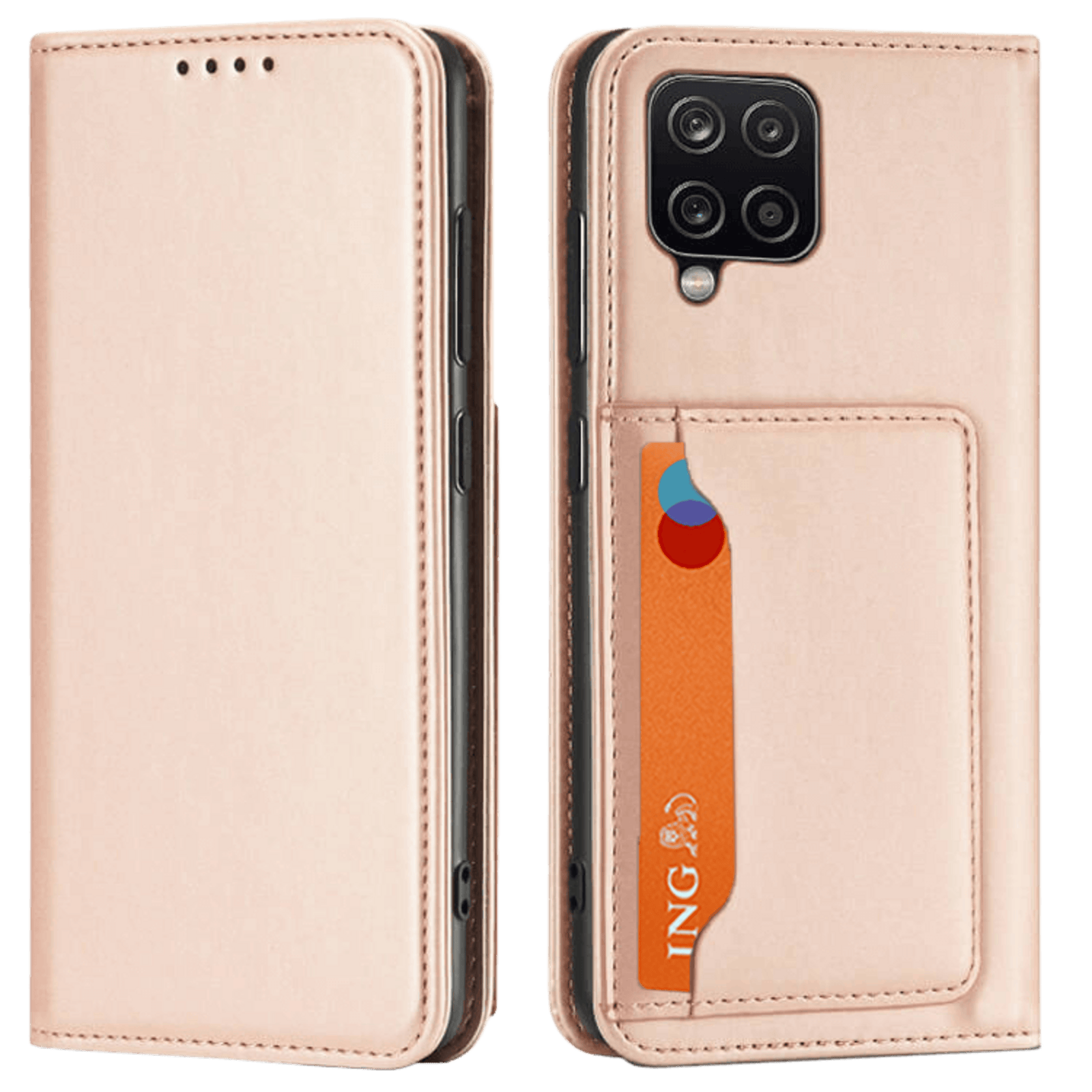 CaseBody Samsung Galaxy A12 Lux Bookcase Hoesje Goud