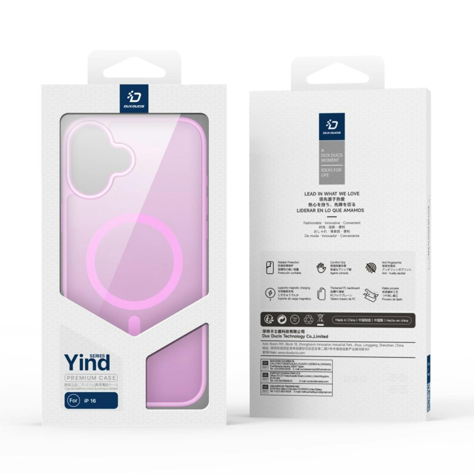 DUX DUCIS iPhone 16 Mat MagSafe Hoesje Roze