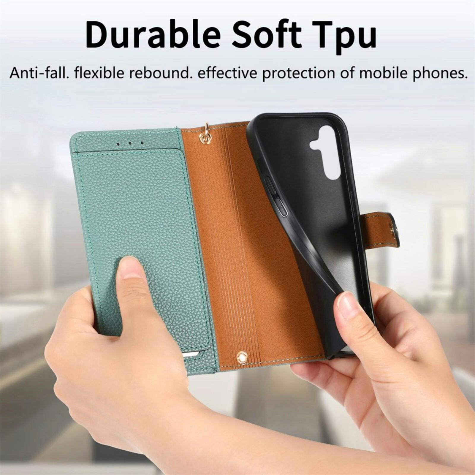 Mocaa Samsung Galaxy A56 Love Heart Wallet Hoesje Groen