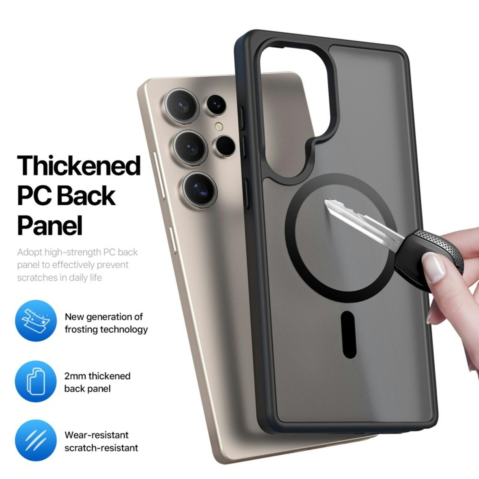 DUX DUCIS Samsung Galaxy S25 Ultra Mat MagSafe Hoesje Zwart