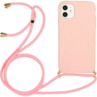 Just in Case iPhone 11 TPU Strap Case Pink - Voorkant