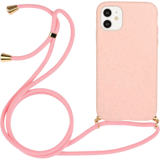 Just in Case iPhone 11 TPU Strap Case Pink - Voorkant