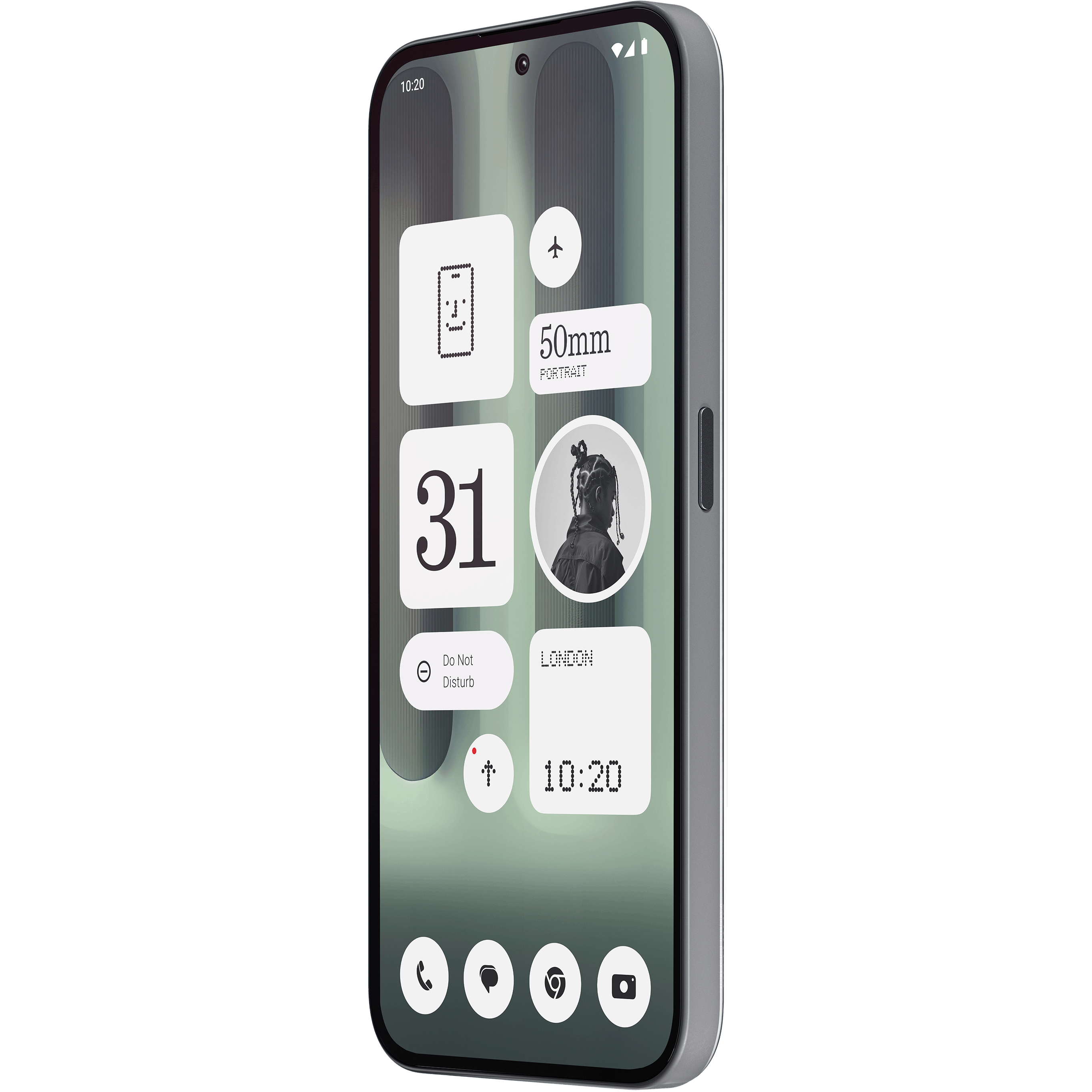 Nothing Phone (2a) Plus Grey - Aanzicht vanaf links