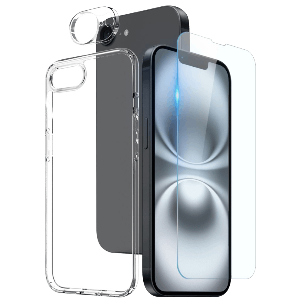 Northjo Apple iPhone 16e All-in-One Protection Pack Transparant