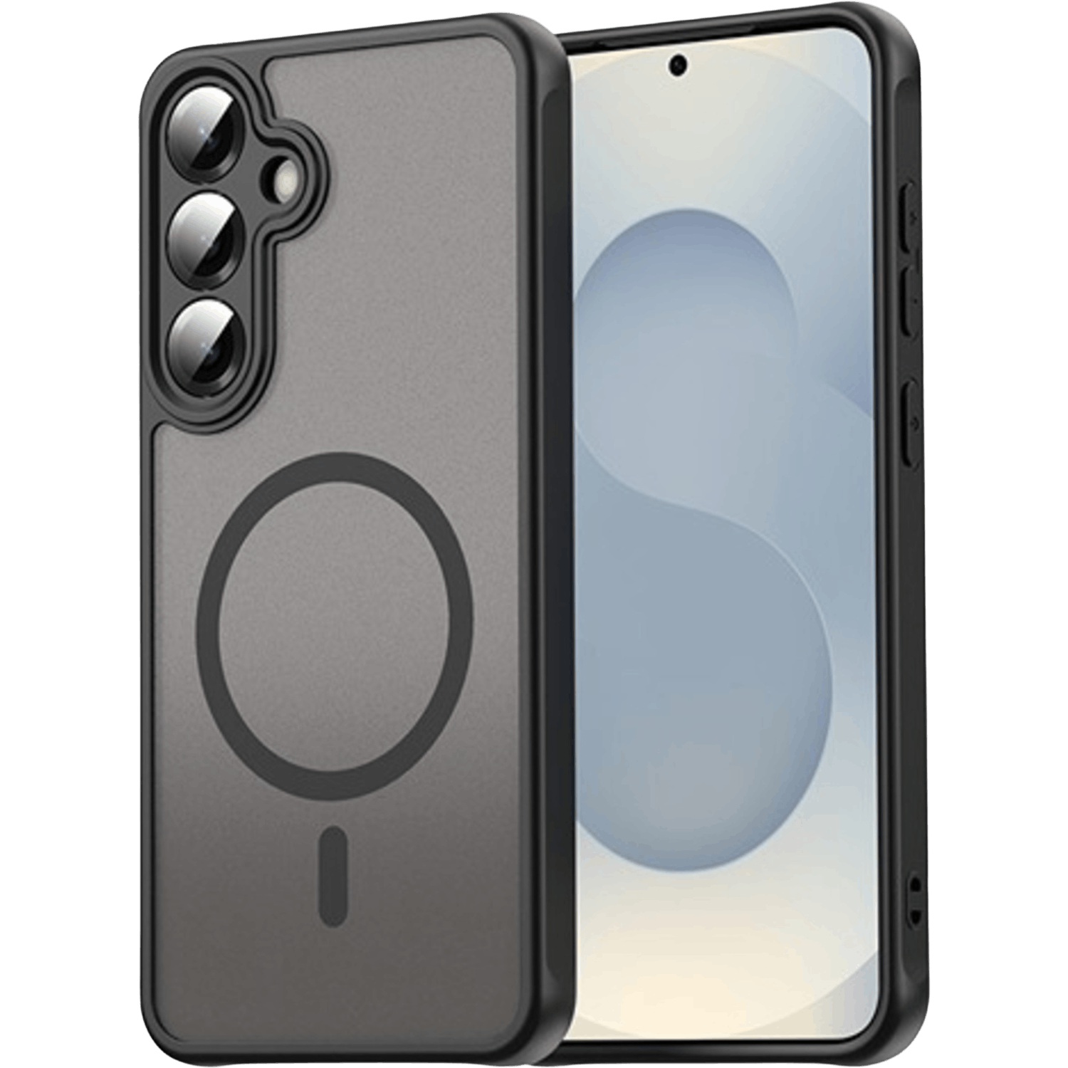 CaseBody Samsung A56 Slim Anti-Shock MagSafe Hoesje Zwart