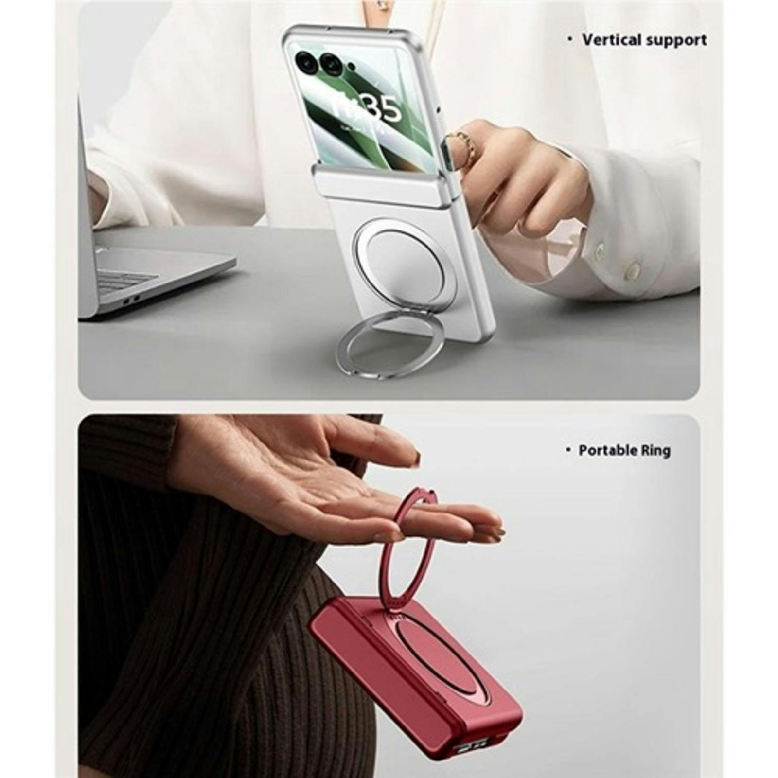 CaseBody Motorola Razr 60 Ultra MagSafe Kickstand Hoesje met Screenprotector Zwart