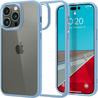 Spigen iPhone 14 Pro Doorzichtig Hard Hoesje Blauw - Voorkant & achterkant