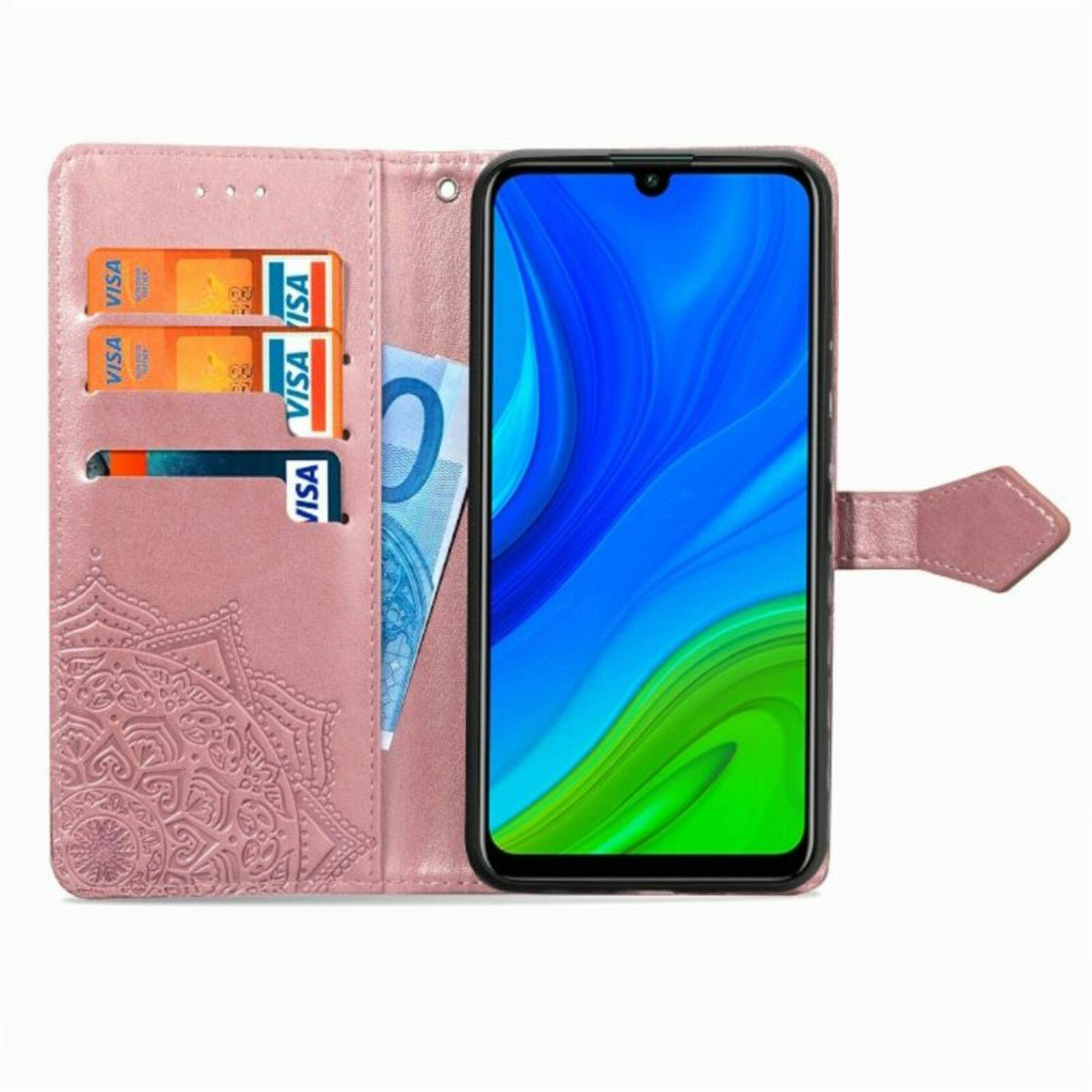 Comfycase Huawei P Smart 2020 Mandala Booklet Telefoonhoesje Roségoud