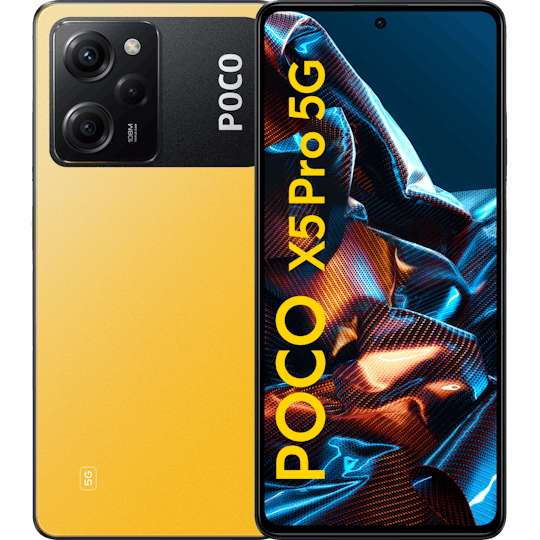 POCO X5 Pro 5G Yellow - Voorkant & achterkant