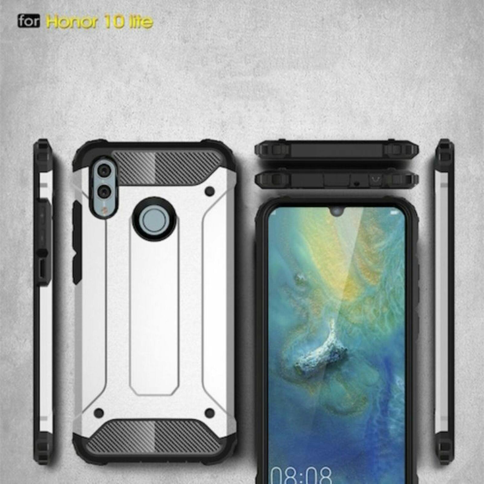 CaseBody Huawei P Smart 2019 Shockproof Armor Hoesje Zilver