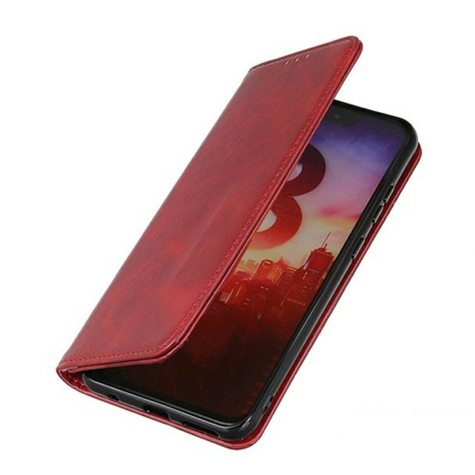 CaseBody Samsung Galaxy A56 Real Leather Wallet Hoesje Rood