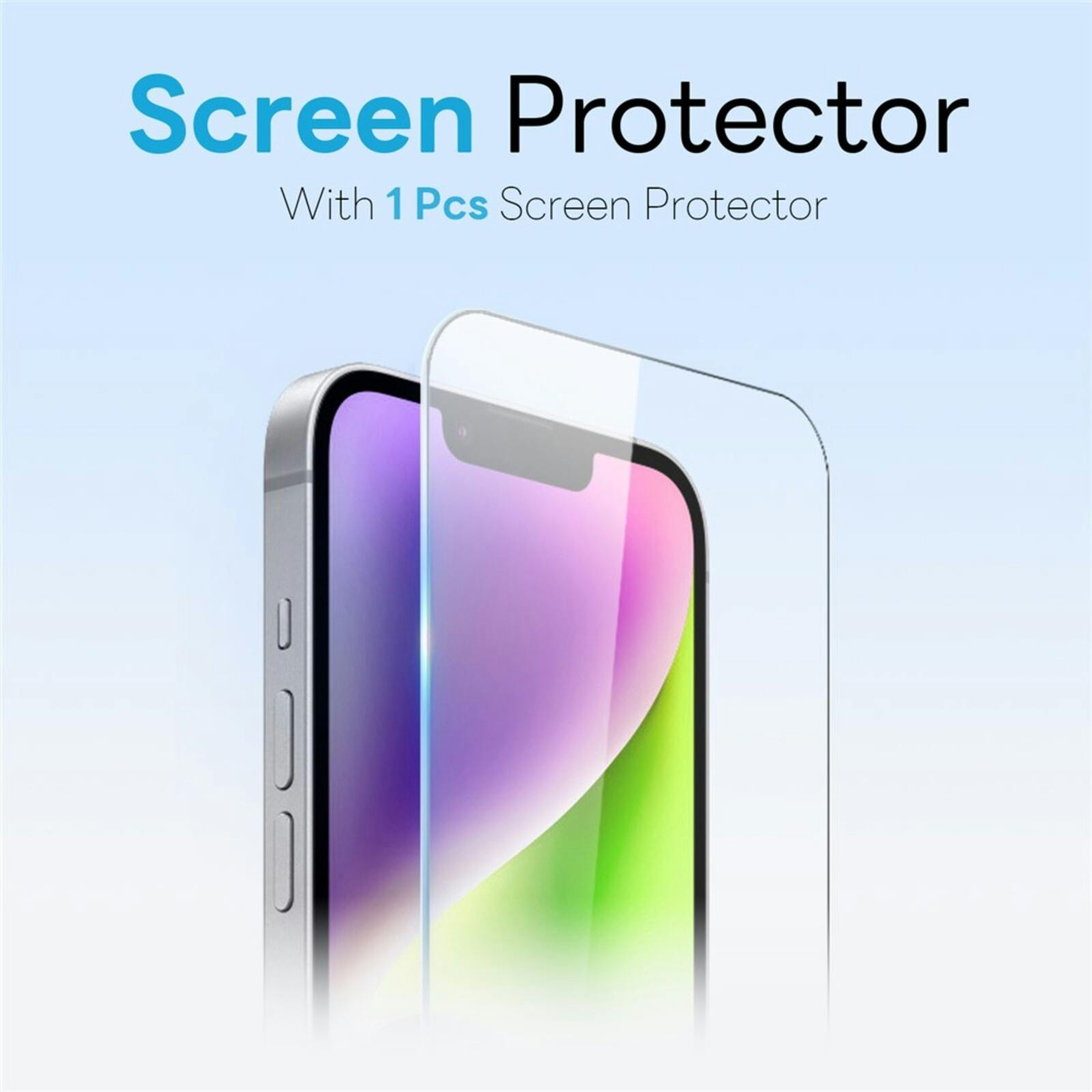 Northjo 2-in-1 iPhone 14 Hoesje – Shockproof, MagSafe + Screenprotector Groen