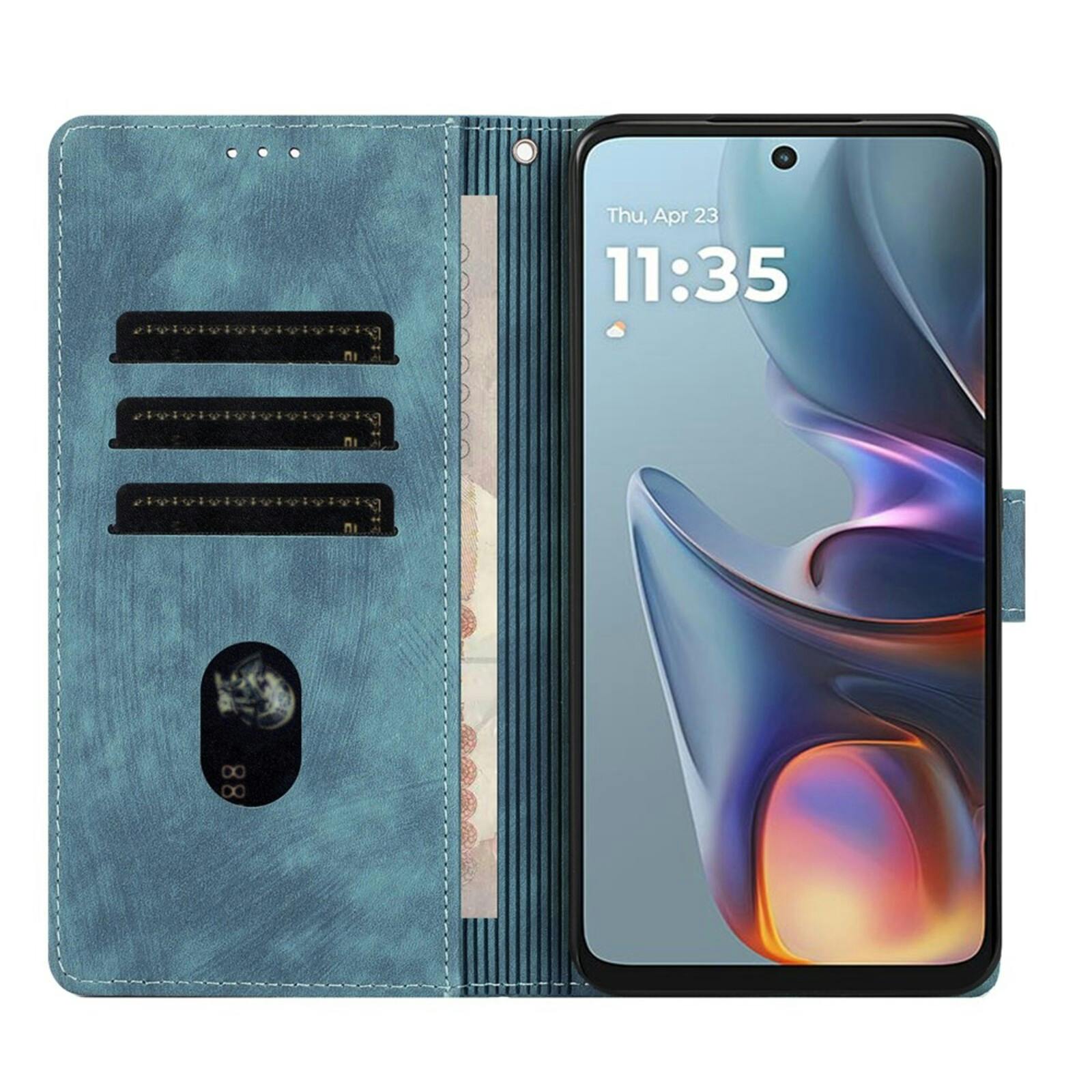 Comfycase Motorola Moto E15/G05 Mandala Wallet Blauw