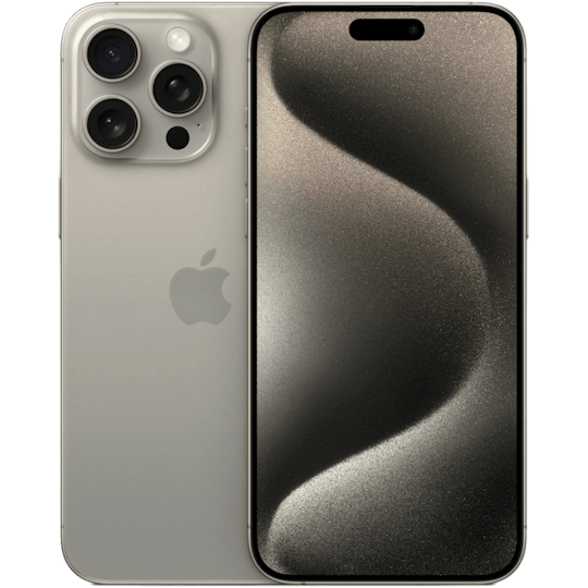 Apple iPhone 15 Pro Max Natural Titanium - Voorkant & achterkant