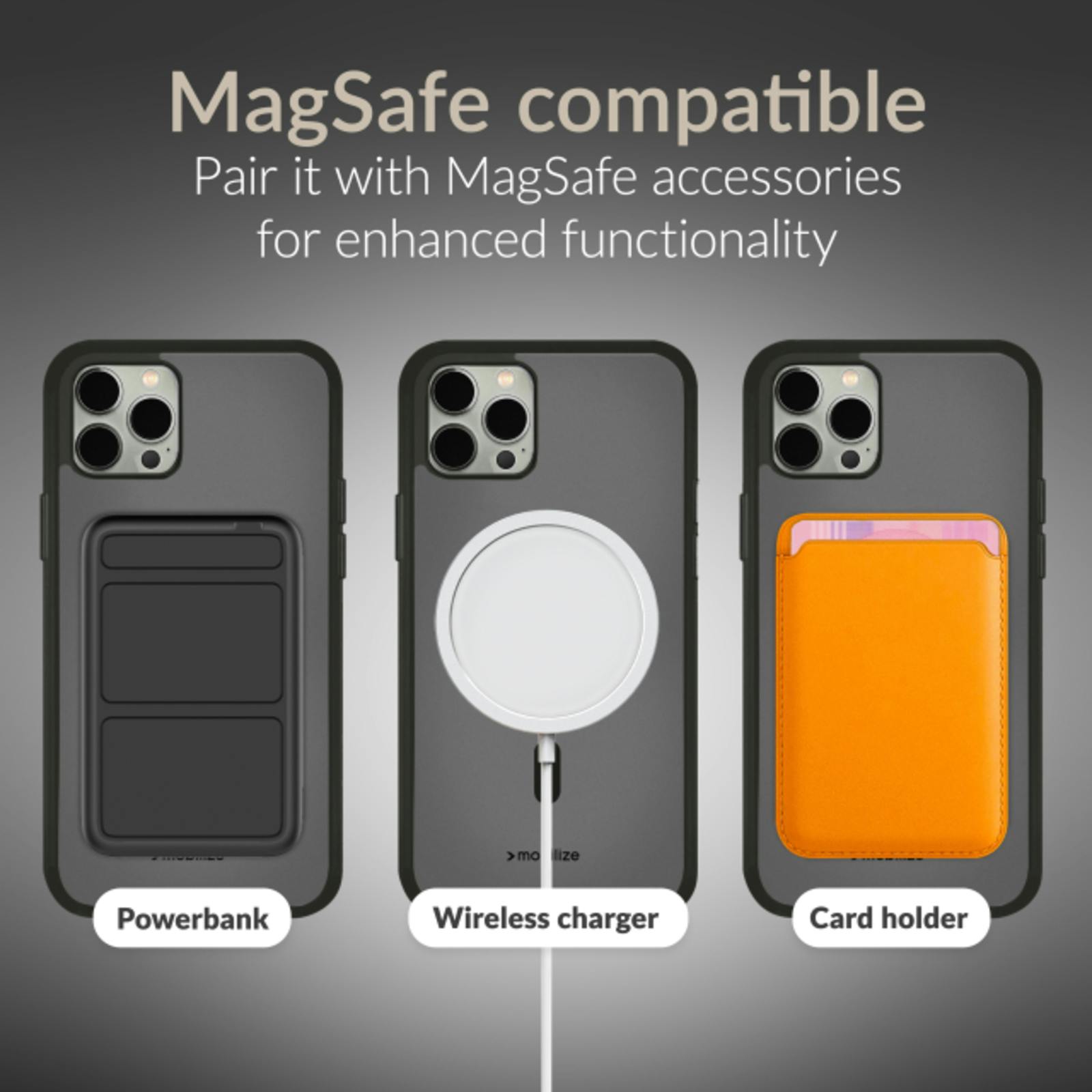 Mobilize iPhone 16e MagSafe Hybrid Hoesje Zwart