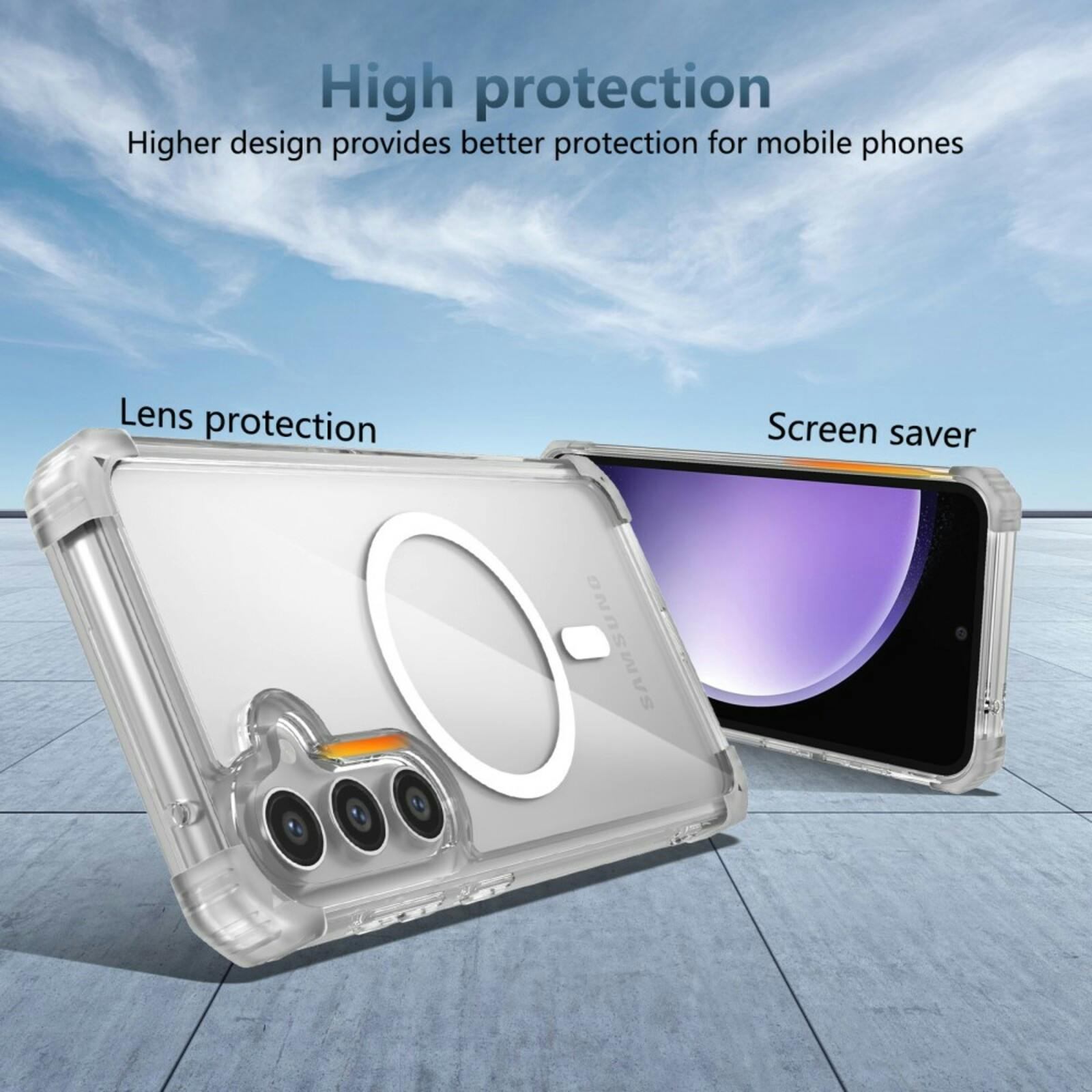 Comfycase Samsung Galaxy S23 FE Impact MagSafe Hoesje Transparant