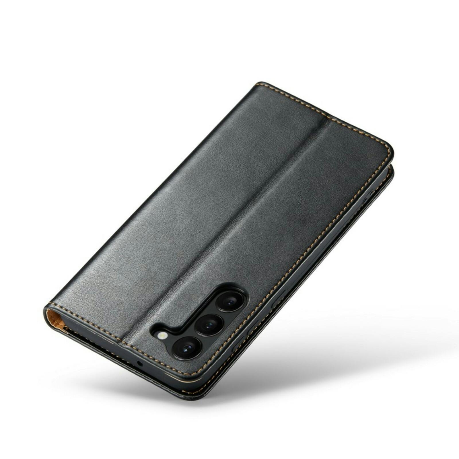 Fierre Shann Samsung Galaxy S24 Plus Slim Wallet Hoesje Zwart