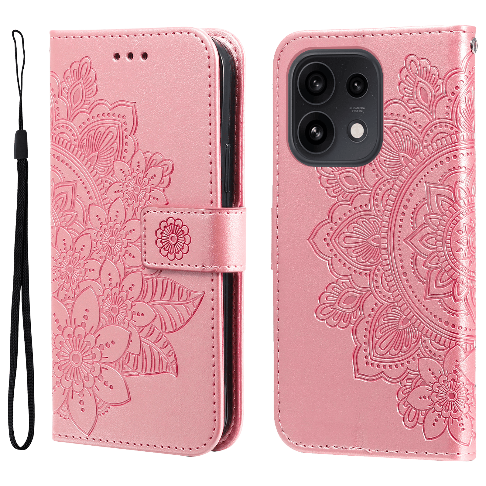 Comfycase OPPO Reno16 Pro 5G Mandala Wallet Roze