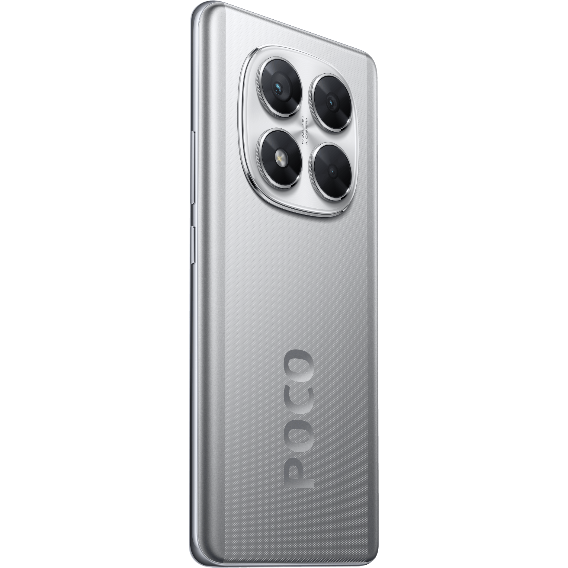 POCO X7 5G Silver - Aanzicht vanaf links