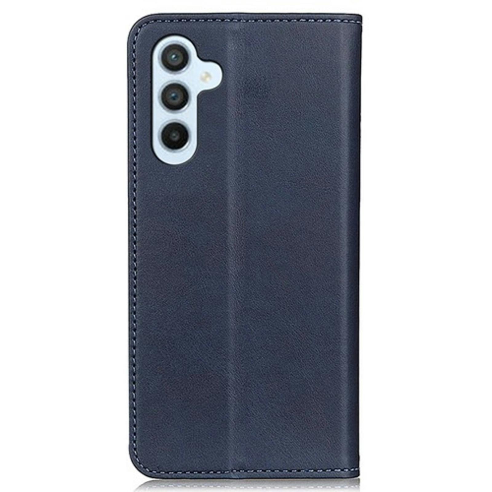 CaseBody Samsung S24 / S25 Real Leather Wallet Hoesje Blauw