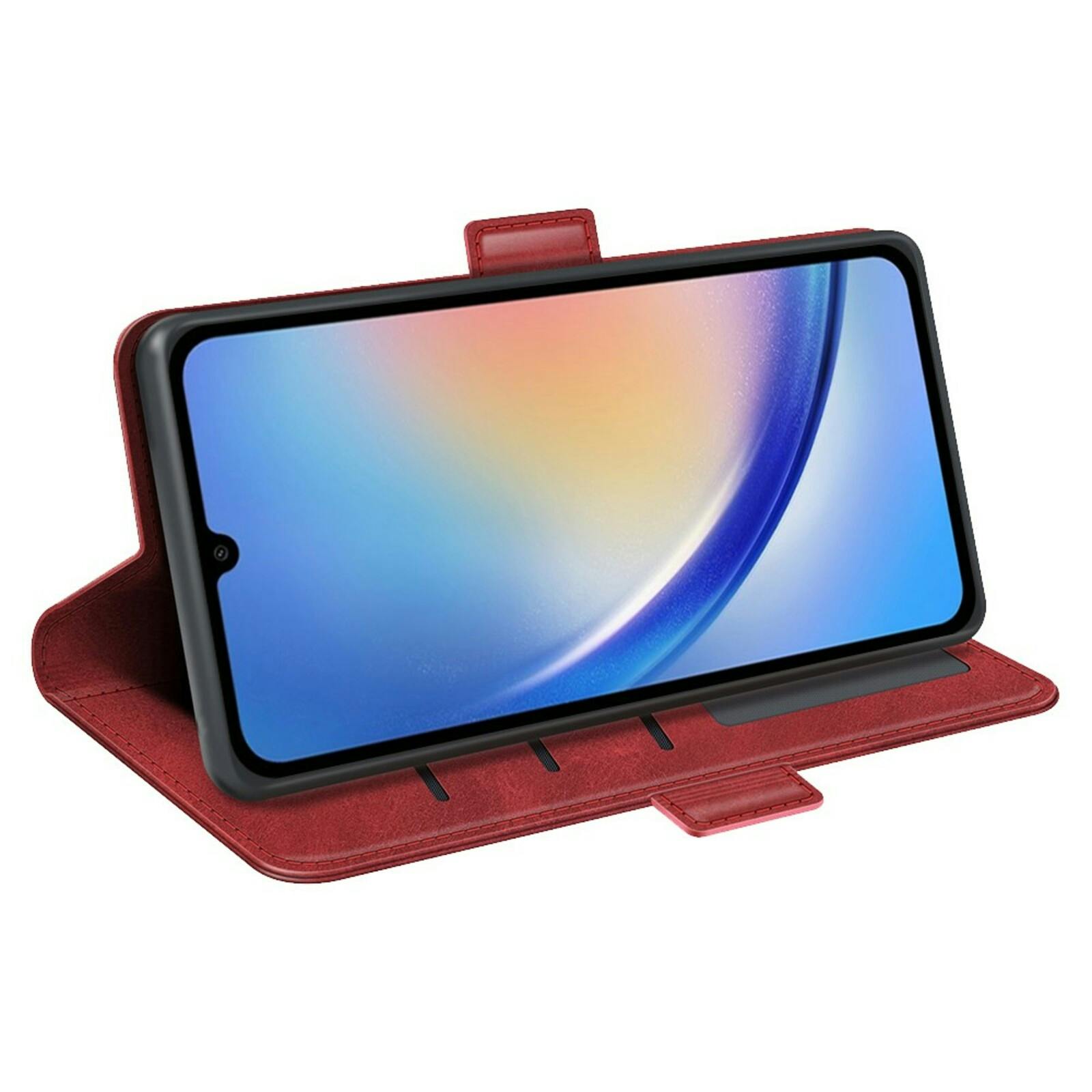 Comfycase Samsung Galaxy A35 Bookcase Hoesje Rood