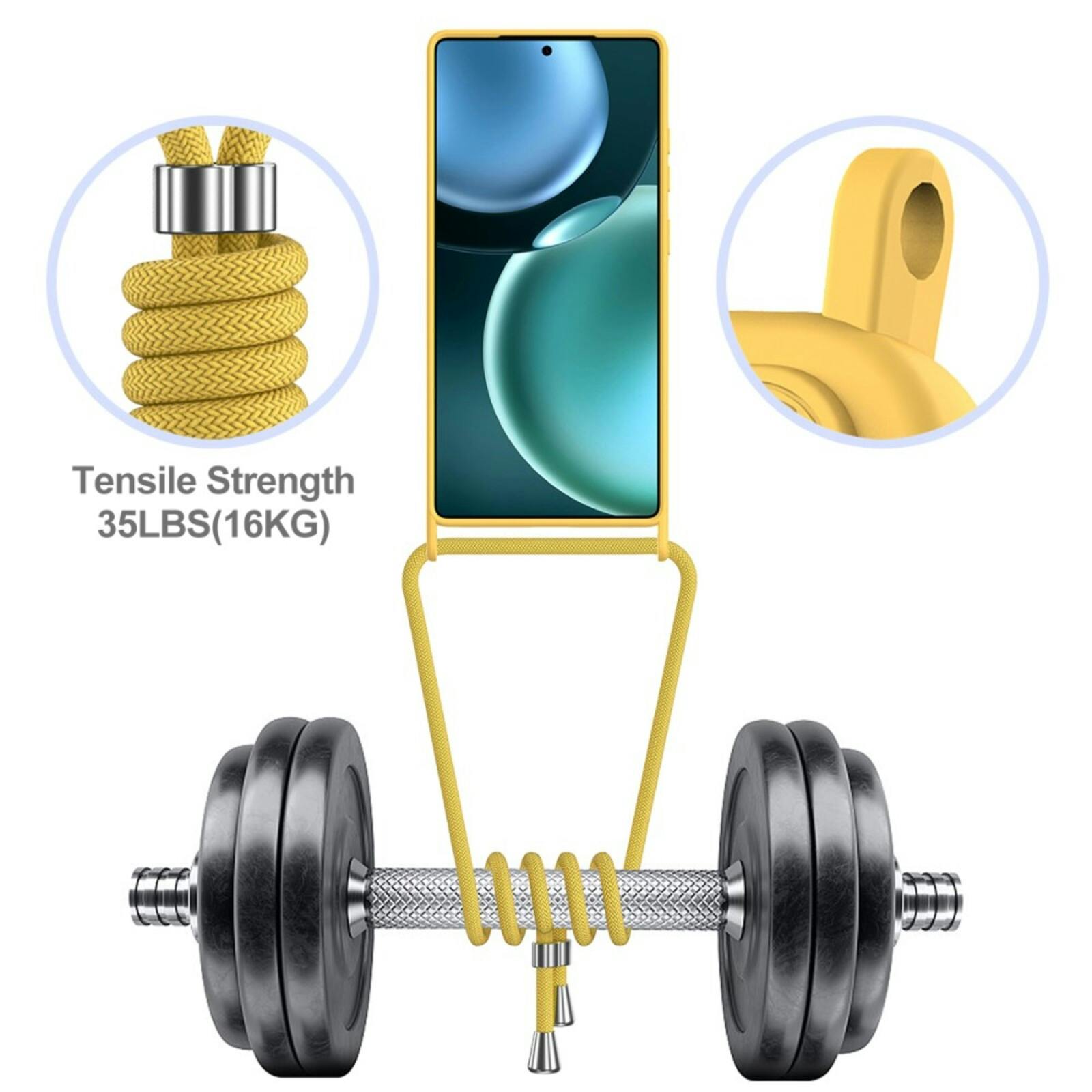 CaseBody Samsung S25 Ultra Koordhoesje met Kaarthouder Geel
