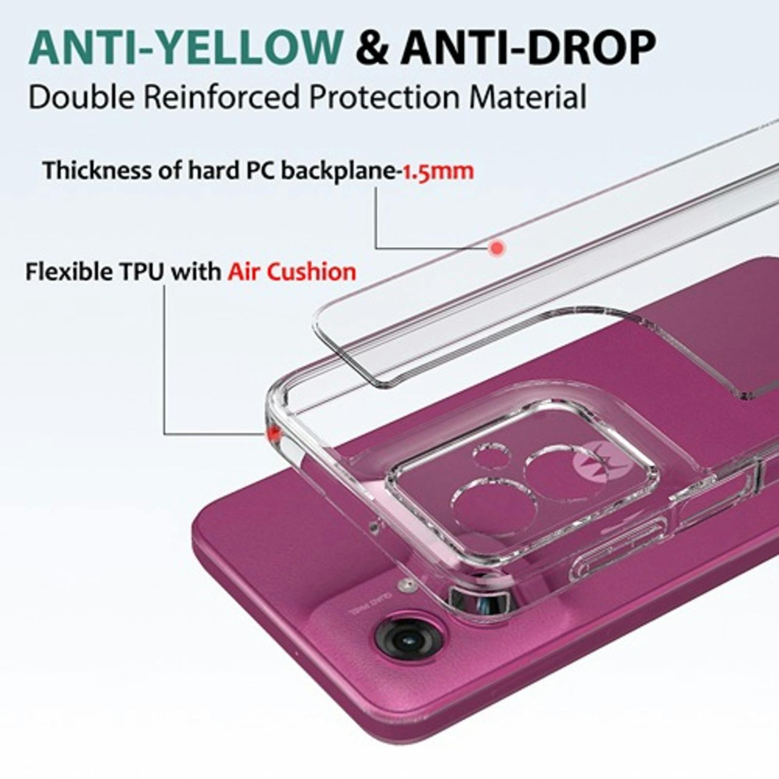 Mocaa Motorola Moto G55 5G Slim Armor Case Transparant