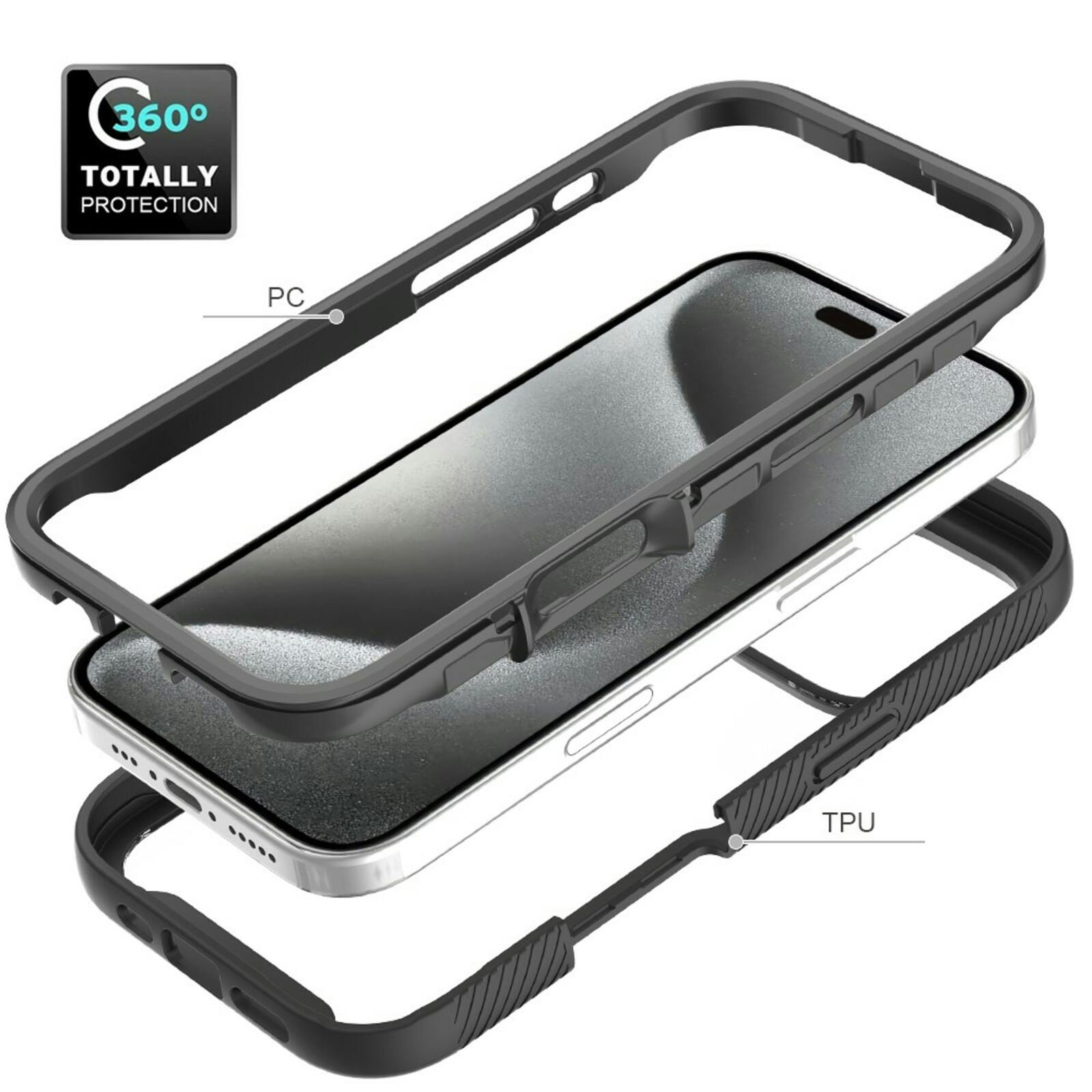 Comfycase iPhone 16 Pro Full Protection Cover Zwart