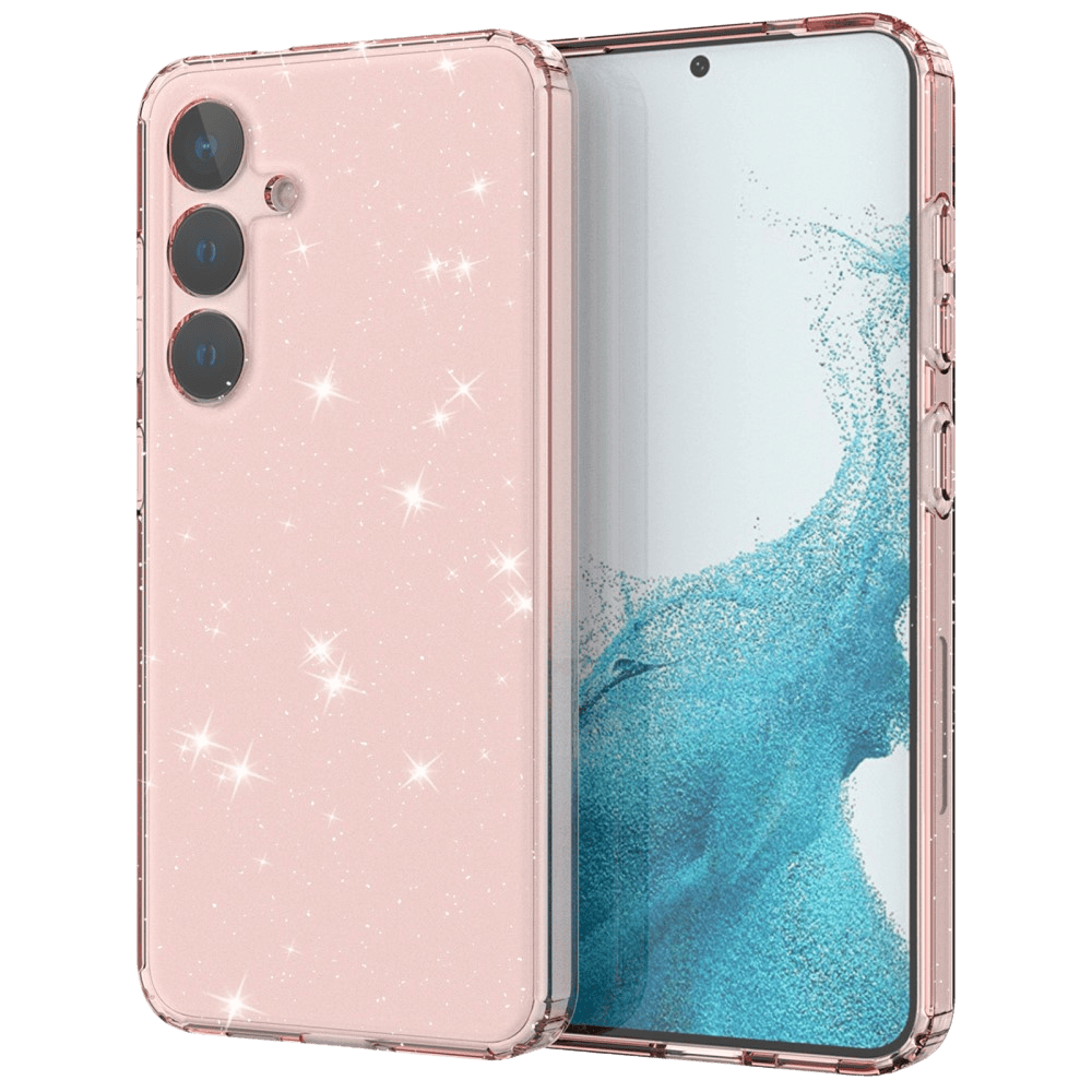 Mocaa Samsung Galaxy S24 Glitz Beschermhoesje Roze