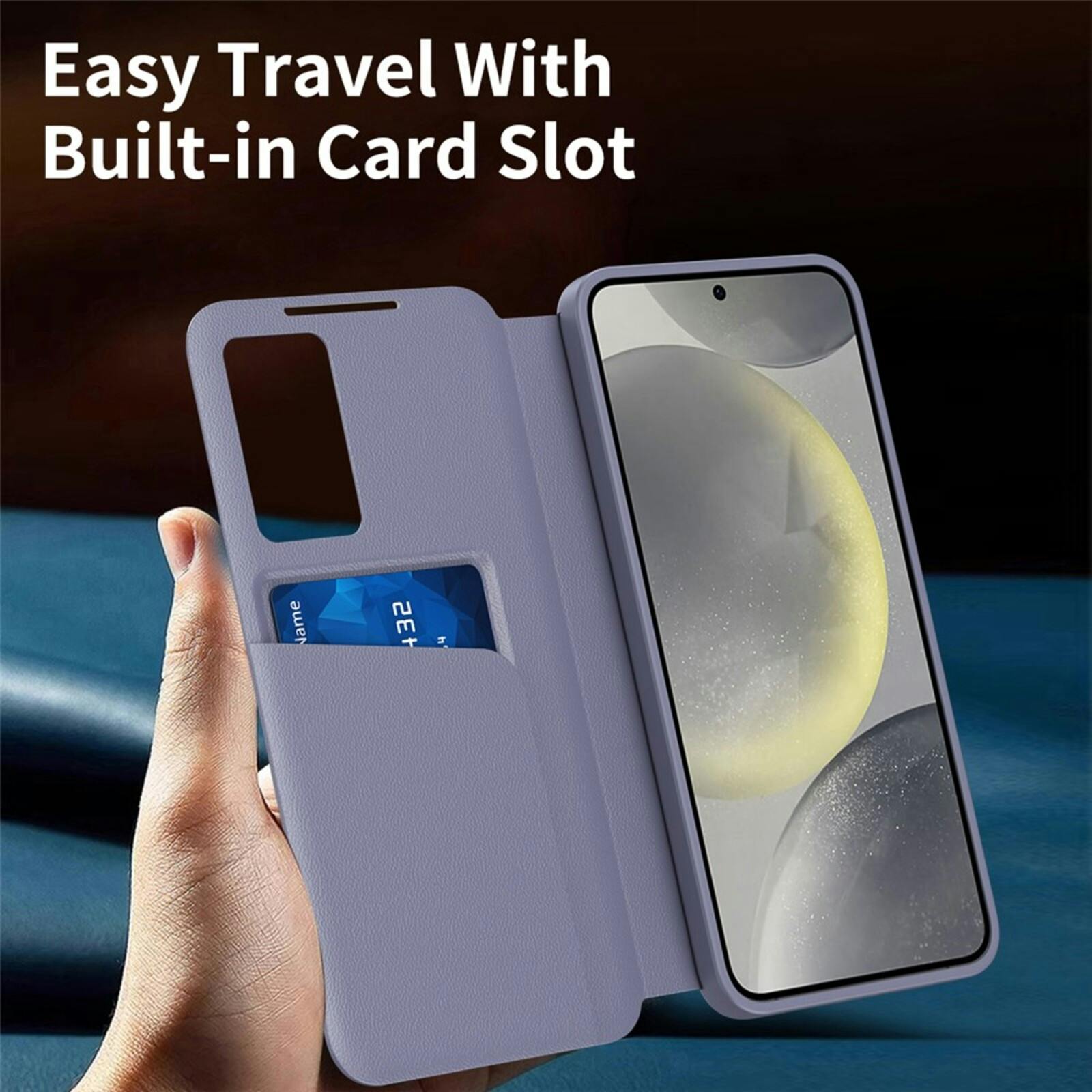 CaseBody Samsung Galaxy S24 Ultra Smart Cover Paars