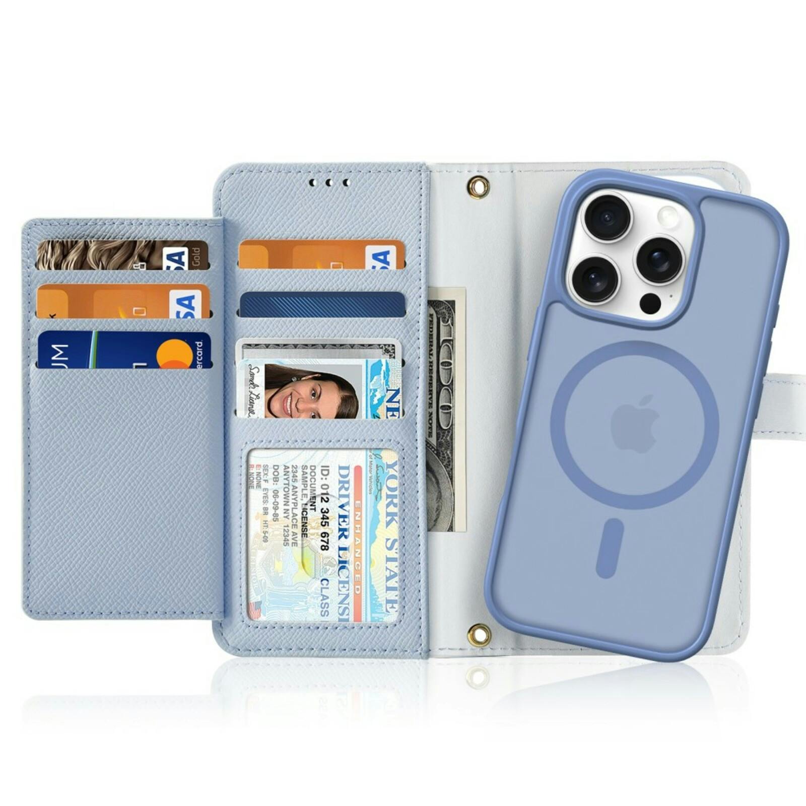 DUX DUCIS Apple iPhone 16 Pro Premium 2-in-1 Bookcase met MagSafe Hoesje Lila