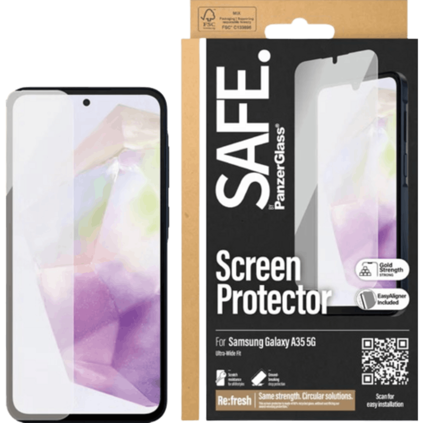 PanzerGlass SAFE Samsung Galaxy A36 Glazen Screenprotector
