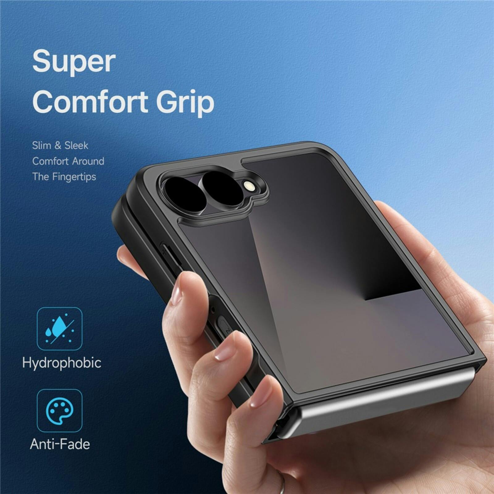 DUX DUCIS Samsung Galaxy Z Flip8 Aimo Series Qi2 Beschermhoesje Zwart