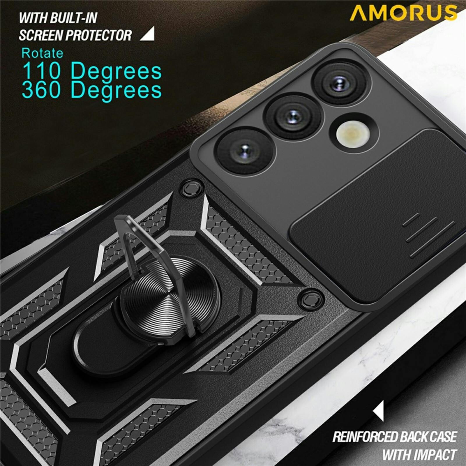 Amorus Samsung Galaxy S26 Plus Shield Case met Camera-schuif Groen
